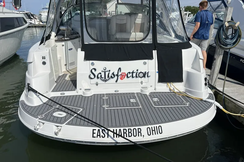 Slide: The Image of 2006 Four Winns 348 Vista boat docked at East Harbor, Ohio marina. - 44