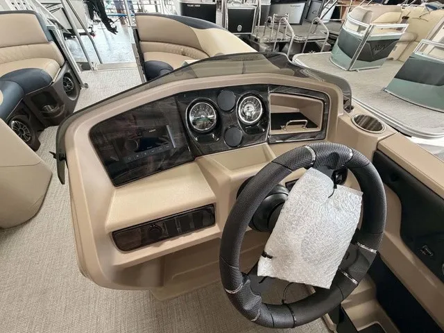 Slide: The Image of The image shows the cockpit of a 2027 Avalon LSZ 2385 VRB with a modern dashboard. - 8