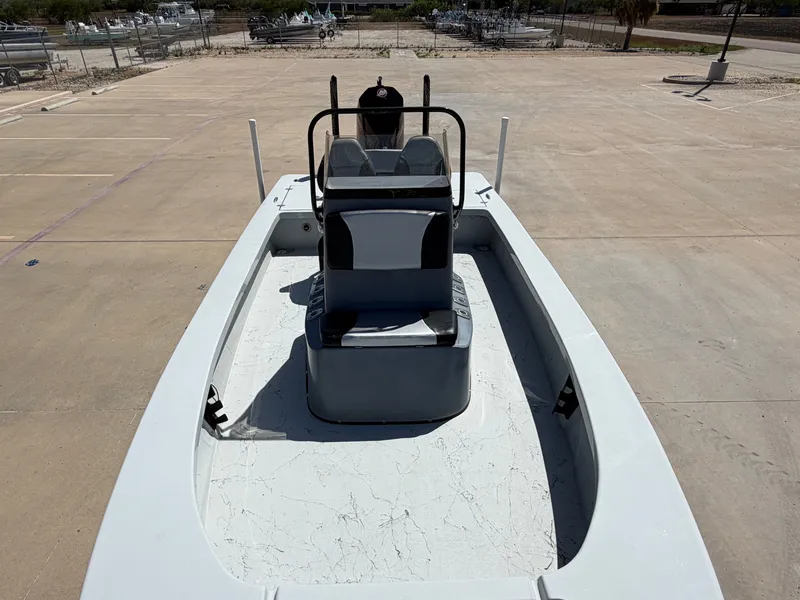 Slide: The Image of A 2023 Blazer Bay 2220 GTS boat is parked on a lot. It features a sleek, modern design. - 16