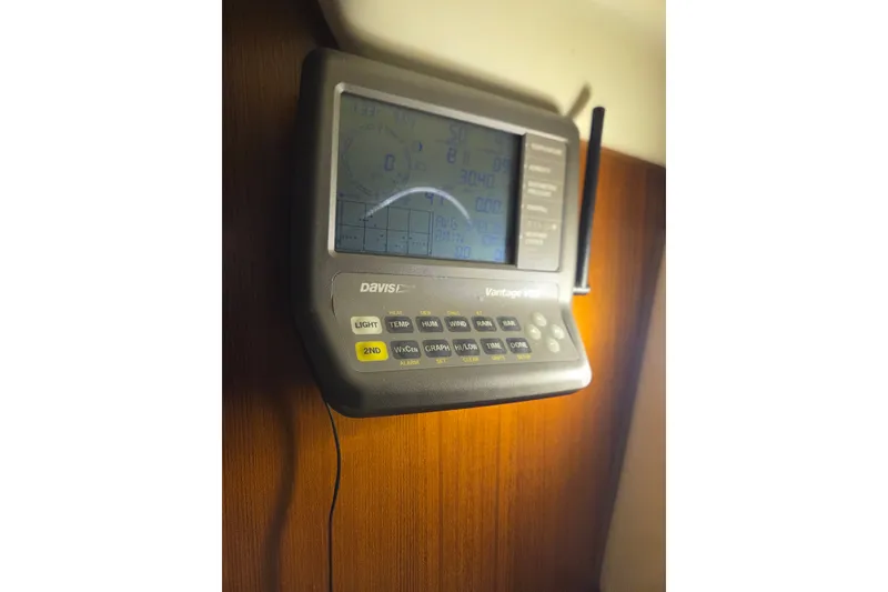 Slide: The Image of Davis Vantage weather station mounted on a 2011 Hake Seaward 32RK sailboat interior. - 34
