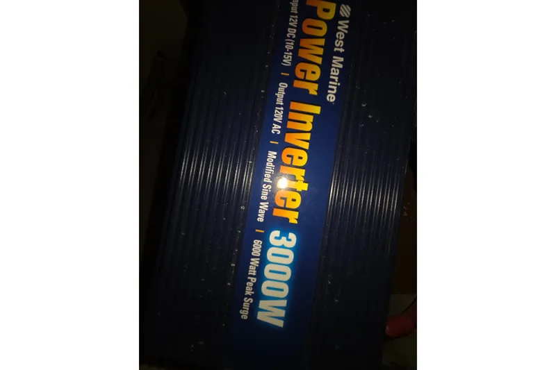 Slide: The Image of West Marine power inverter, 3000W, modified sine wave, 6000W peak surge, Hake/Seaward 32RK 2011. - 44