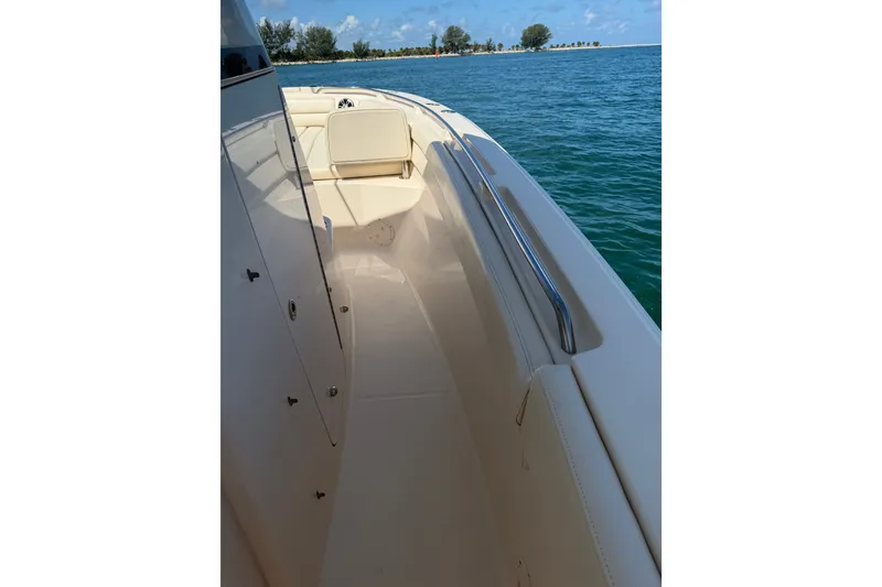 Slide: The Image of 2021 Grady-White Canyon 326 boat deck with ocean view. - 77