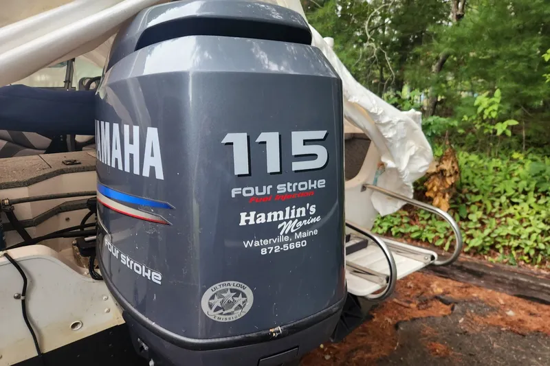 Slide: The Image of Yamaha 115 four-stroke outboard motor on 2012 Polar Kraft Kodiak 180 WT boat. - 6