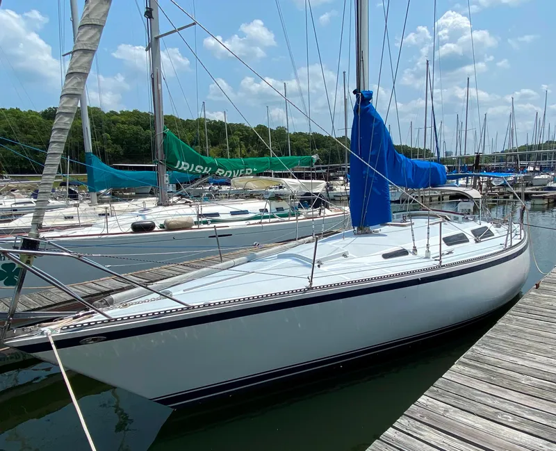 The Image of 1978 Sailboat MSY 38 docked at marina on a sunny day. - 0