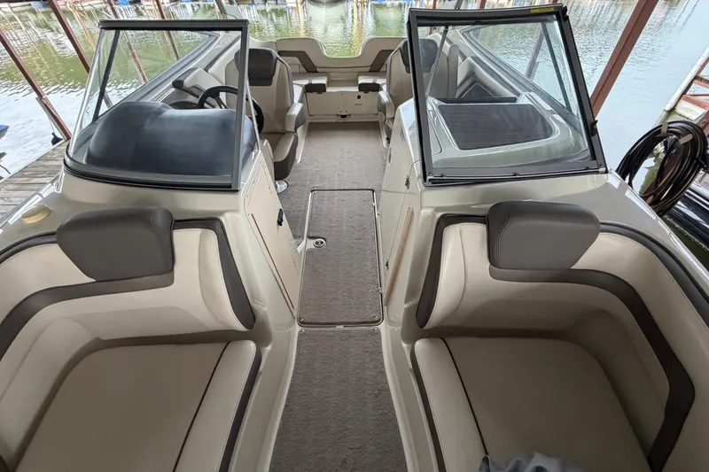 Slide: The Image of 2015 Yamaha Boats 242 Limited S interior with spacious seating and modern design. - 25