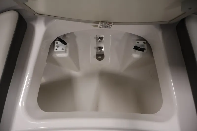 Slide: The Image of Storage compartment of a 2021 Yamaha Boats AR190, showcasing interior details. - 11