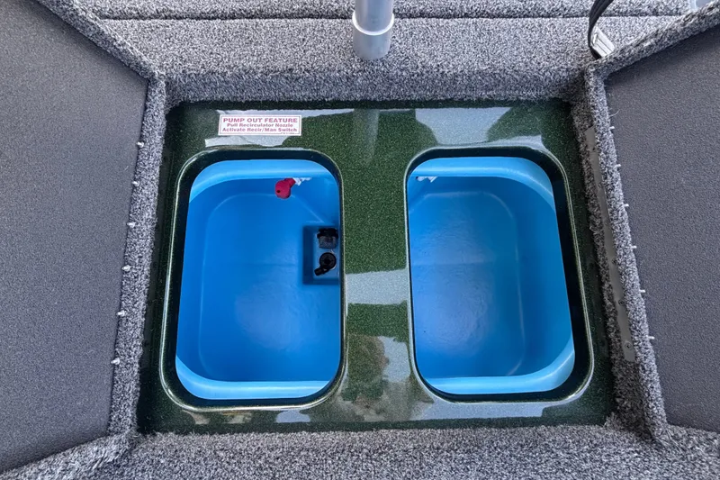 Slide: The Image of Livewell compartments in 2027 Nitro Z18 XL Pro boat, featuring pump-out feature. - 11