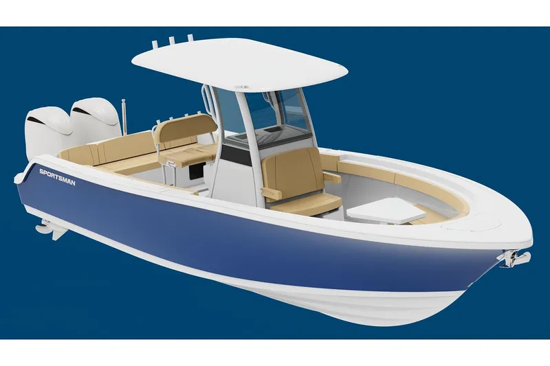 The Image of Manufacturer Provided Image: 2027 Sportsman Heritage 251 Center Console boat with sleek design and dual engines. - 1