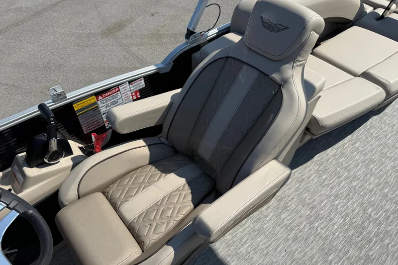 Slide: The Image of Luxurious seating on 2027 Bennington 23 MSL boat, featuring elegant design and premium materials. - 7