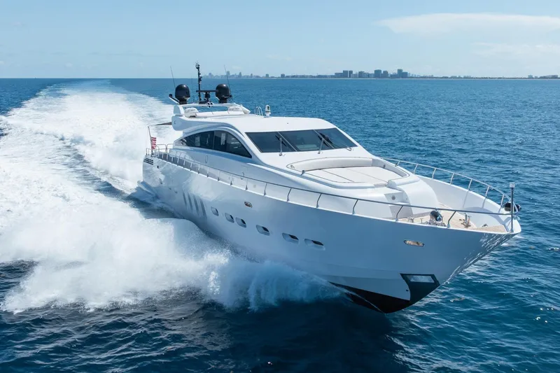 Slide: The Image of Luxurious 2008 Arno Leopard 31 yacht cruising on open sea under clear skies. - 2