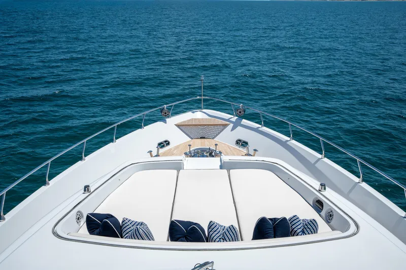 Slide: The Image of Luxurious Arno Leopard 31 yacht deck with cushions, cruising on open sea, 2008 model. - 68