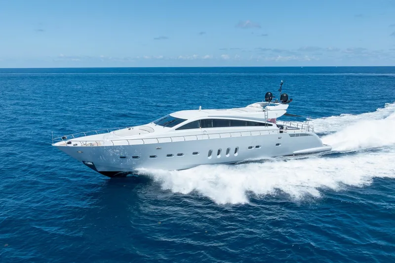 Slide: The Image of Luxurious 2008 Arno Leopard 31 yacht cruising on open blue sea. - 5