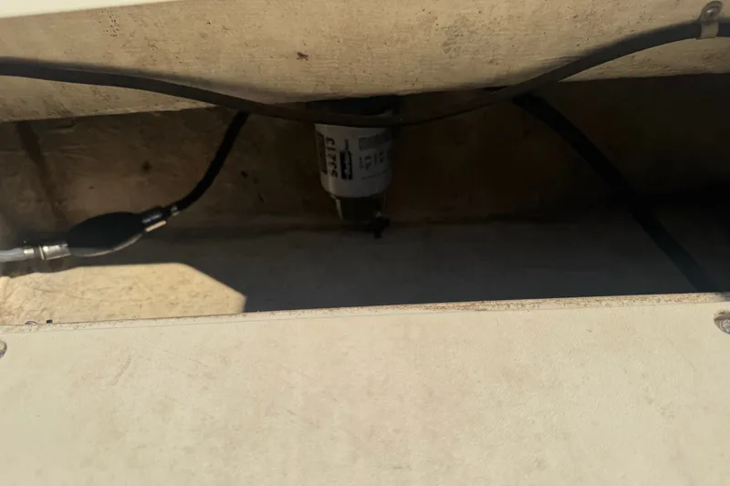 Slide: The Image of 2004 Scout 242 Abaco boat interior showing wiring and components. - 3