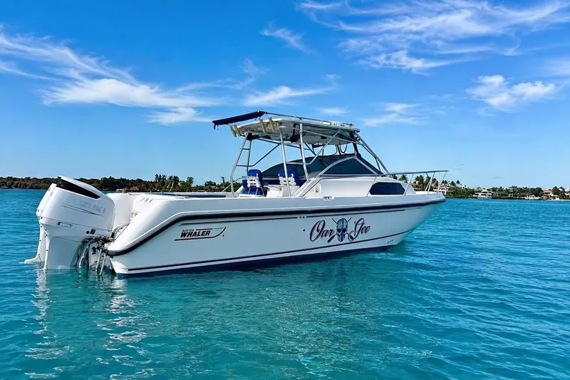 The Image of 2003 Boston Whaler 295 Conquest boat on clear blue water under a sunny sky. - 0