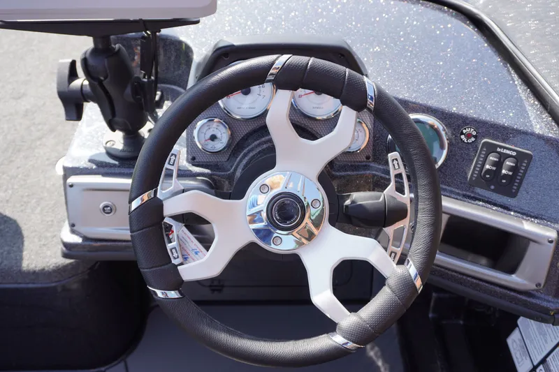 Slide: The Image of Steering wheel and dashboard of 2027 Nitro ZV21 Pro boat. - 15