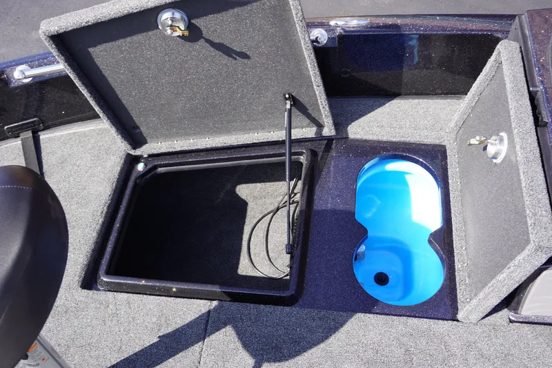 Slide: The Image of Open storage compartments on a 2027 Nitro ZV21 Pro boat deck. - 20