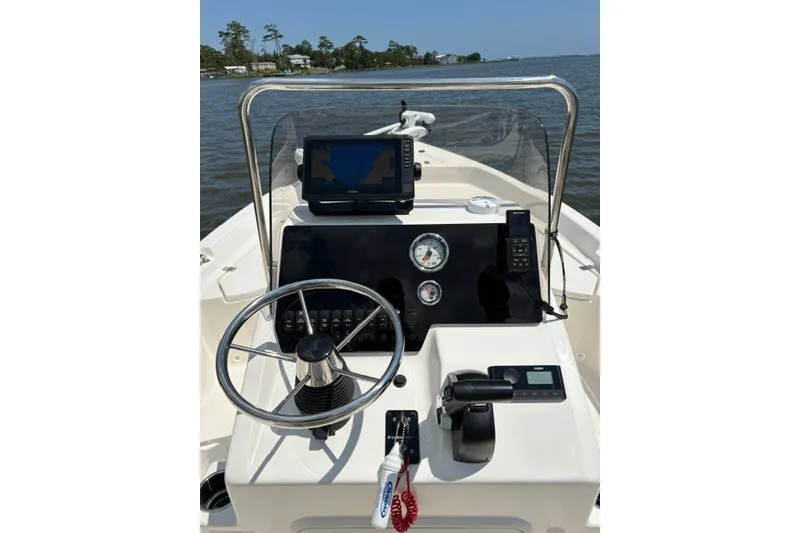 Slide: The Image of Steering console of 2026 Bulls Bay 2000 boat with navigation equipment. - 7