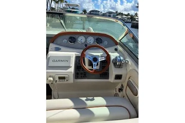 Slide: The Image of 2006 Chris Craft Corsair Heritage boat dashboard with Garmin navigation system. - 33