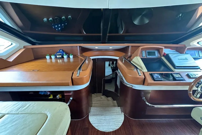 Slide: The Image of Luxurious interior of a 2010 Azimut 75 yacht with modern navigation equipment. - 32