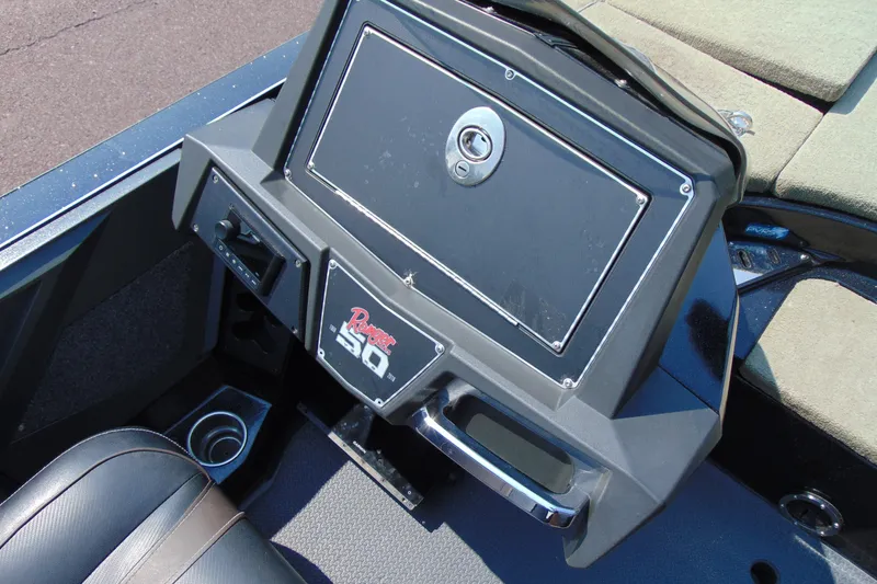 Slide: The Image of Control panel of a 2016 Ranger Z521L boat with storage compartment. - 9