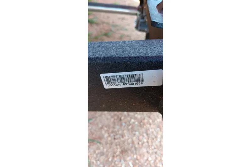 Slide: The Image of Barcode on 2027 Tracker Pro Team 175 boat trailer frame. - 15
