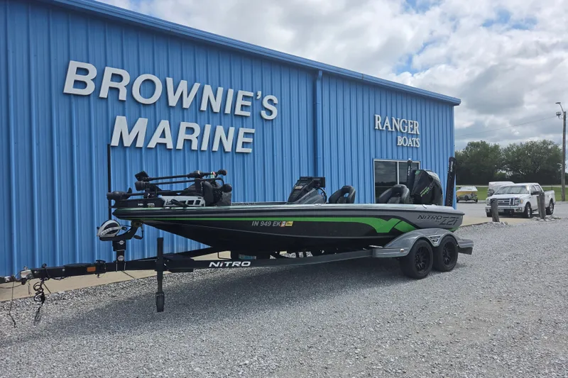 Slide: The Image of 2023 Nitro Z21 XL boat at Brownie's Marine dealership. - 1