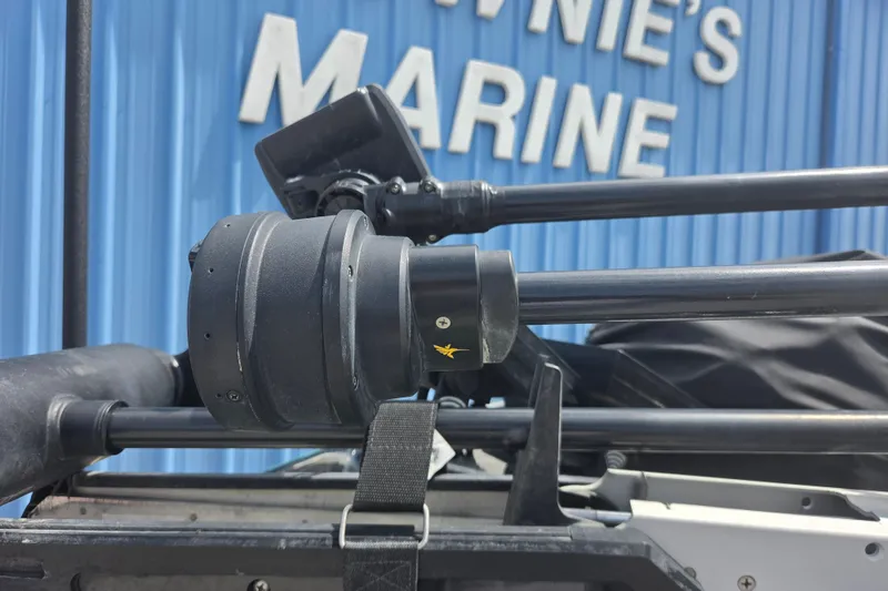Slide: The Image of Close-up of 2023 Nitro Z21 XL boat equipment at a marine store. - 3