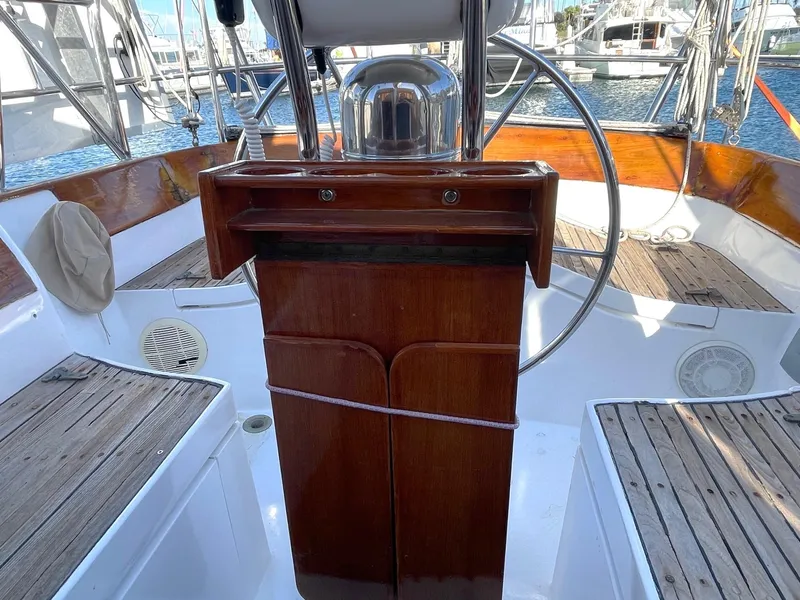 Slide: The Image of Beautiful teak dining cockkpit table - 25