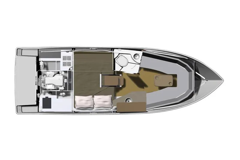 Slide: The Image of Manufacturer Provided Image: Top view of 2026 Regal 26 Express boat layout, showcasing interior design and features. - 15