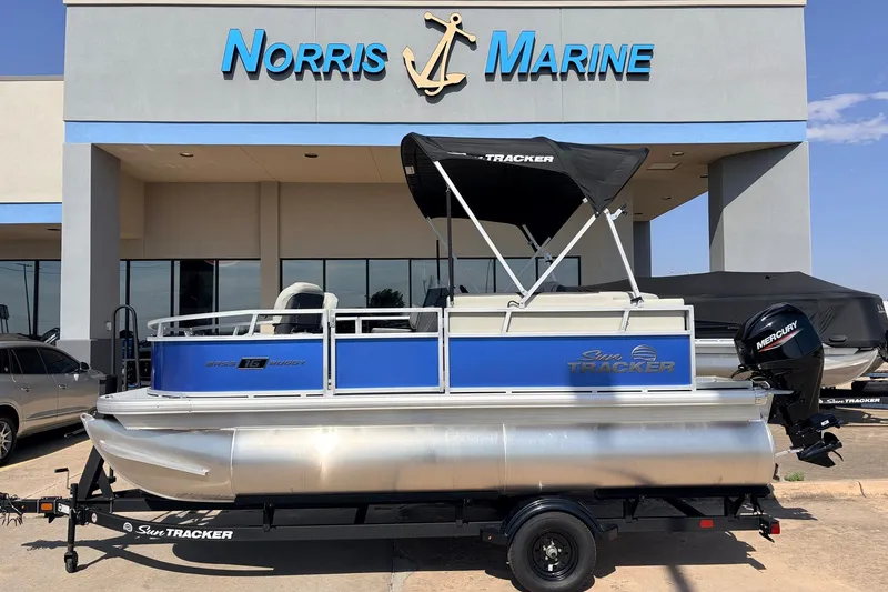 The Image of 2027 Sun Tracker Bass Buggy 16 XL Select pontoon boat at Norris Marine dealership. - 1