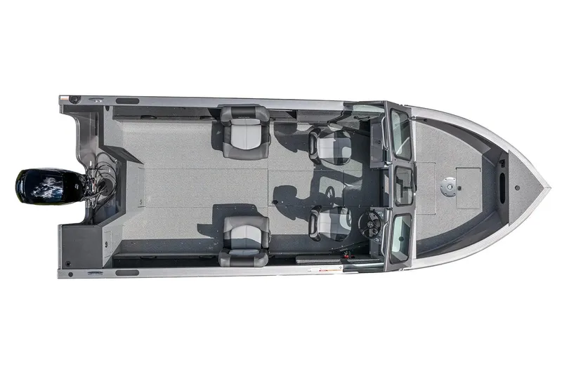 Slide: The Image of Manufacturer Provided Image: Top view of 2026 Crestliner 1850 Commander boat with spacious seating and modern design. - 18