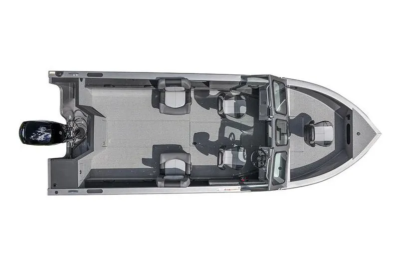 Slide: The Image of Manufacturer Provided Image: Top view of 2026 Crestliner 2050 Commander boat with spacious seating and modern design. - 15