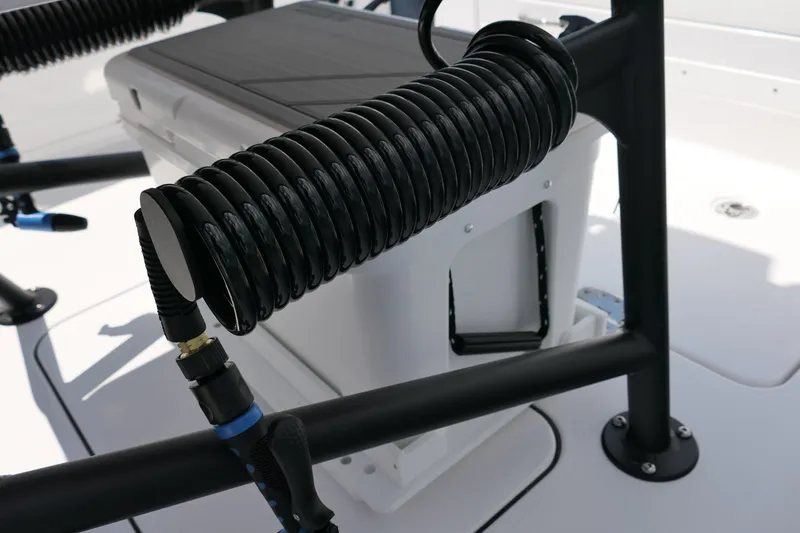 Slide: The Image of Coiled hose on Blackfin 262 HB boat deck, 2027 model. - 23