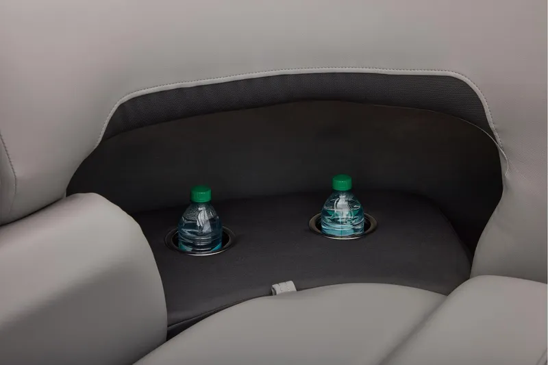 Slide: The Image of Manufacturer Provided Image: 2026 Sun Tracker Party Barge 22 XP3 cup holders with water bottles. - 48