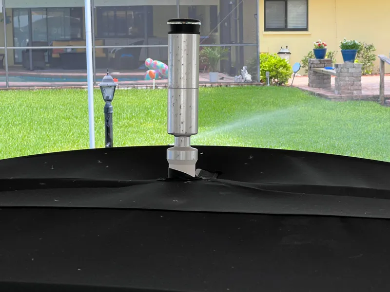 Slide: The Image of Outdoor setup with Chaparral 267 SSX OB boat cover and ventilation system, 2022 model. - 40