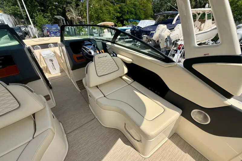 Slide: The Image of 2027 Chris-Craft Sportster 28 OB interior with luxurious seating and modern design. - 15