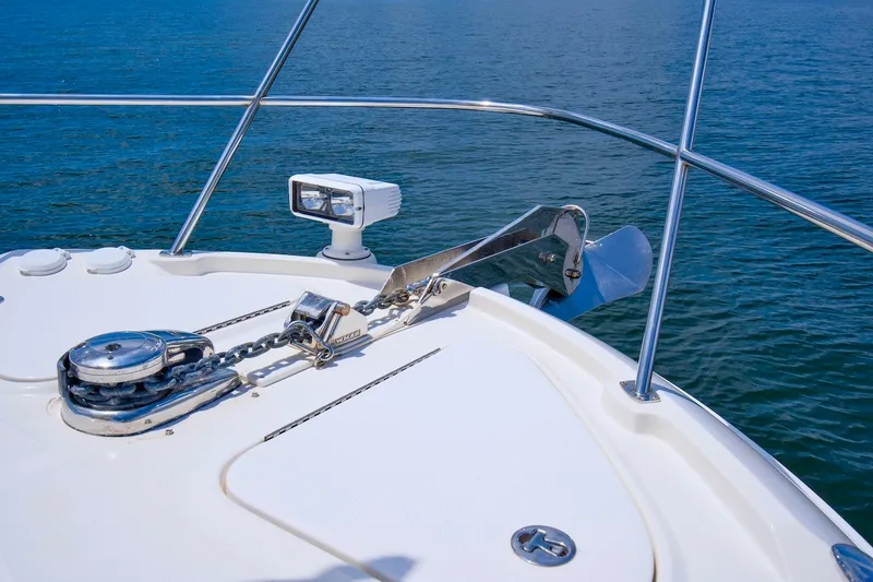 Slide: The Image of Bow of 2017 Sea Ray L590 Fly yacht with anchor and winch system. - 27