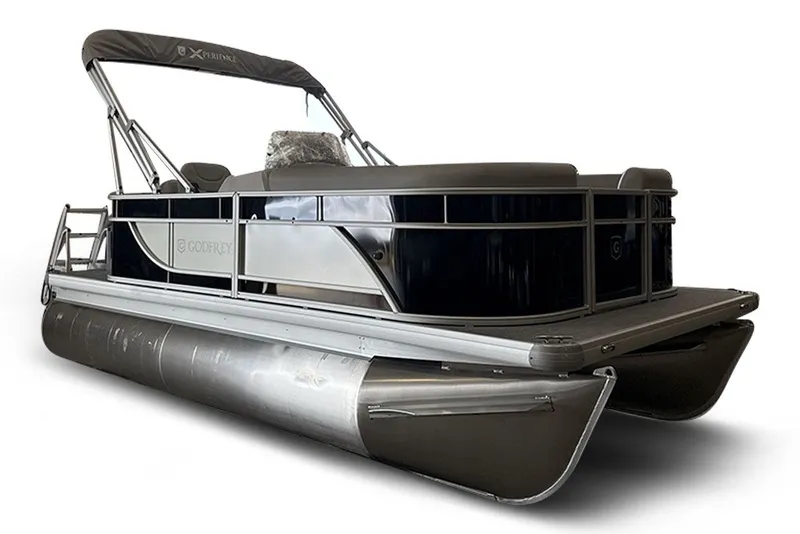 The Image of 2027 Godfrey EX 1680 CX pontoon boat with sleek design and modern features. - 2