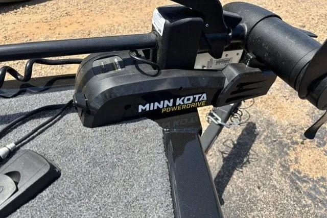 Slide: The Image of Minn Kota PowerDrive motor on 2023 Tracker Pro Guide V-175 Combo boat. - 14