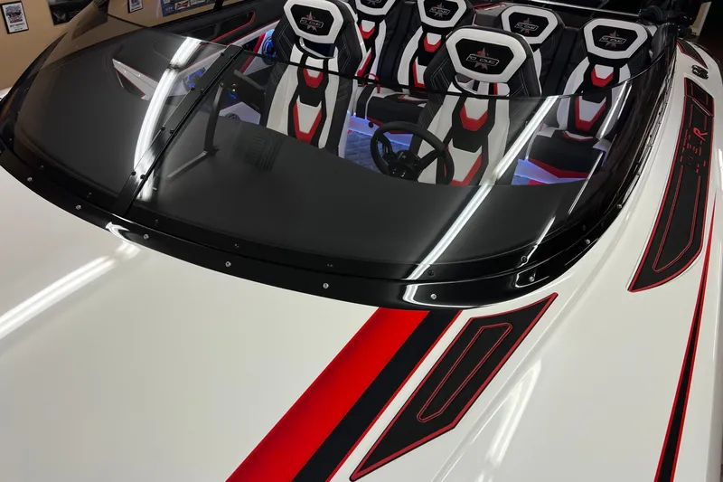Slide: The Image of 2023 Daves Custom Boats M37R interior with sleek design and sporty seating. - 5