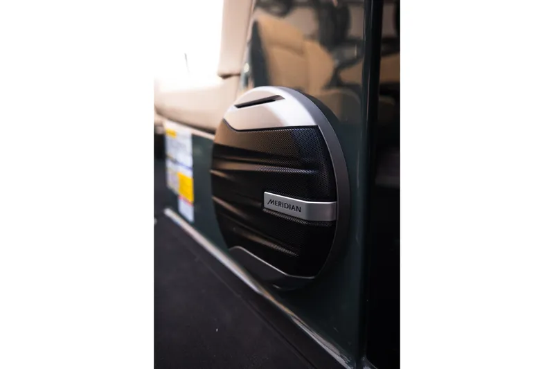 Slide: The Image of Close-up of a Meridian speaker on a 2027 MasterCraft NXT24 boat. - 30