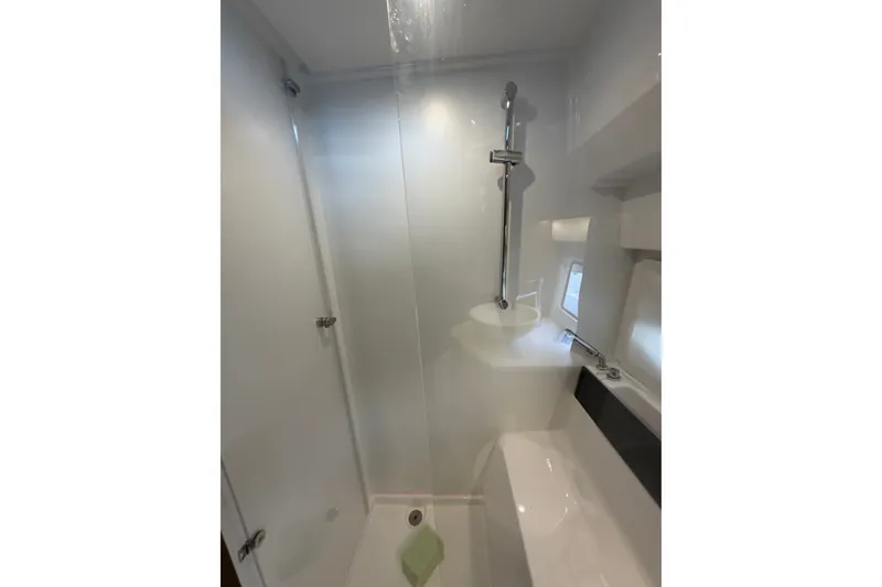 Slide: The Image of Modern shower area in 2023 Beneteau Antares 11 OB boat. - 50