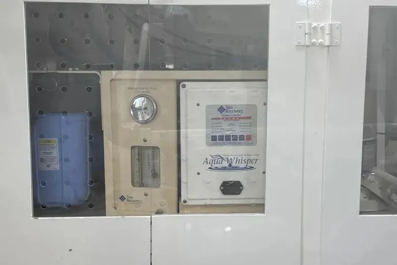 Slide: The Image of Control panel of Sea Recovery Aqua Whisper system on 2004 Lazzara SC Motor Yacht. - 76