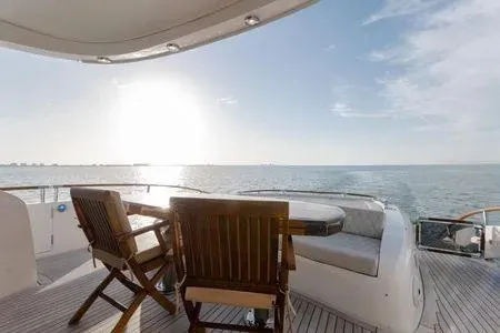 Slide: The Image of Luxury yacht Lazzara LSX 75 (2007) deck with ocean view and seating area. - 27