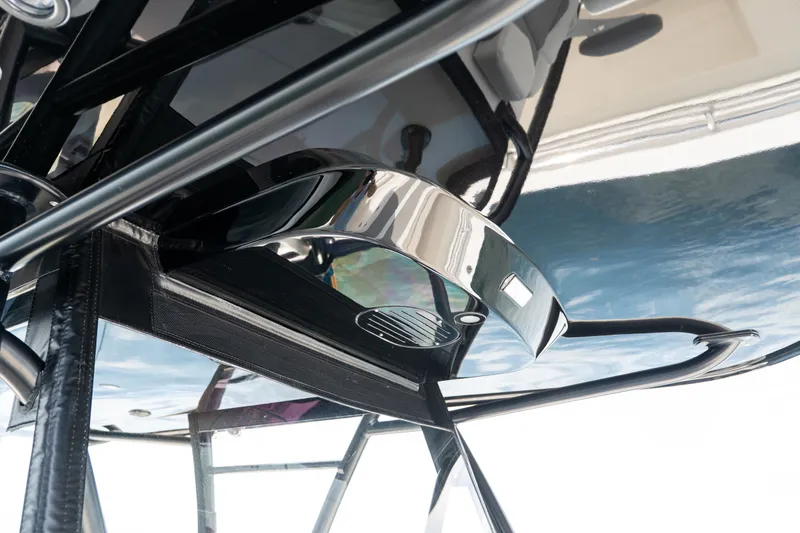Slide: The Image of 2021 Invincible 39 Open Fisherman boat, sleek design with polished metal and glass details. - 53