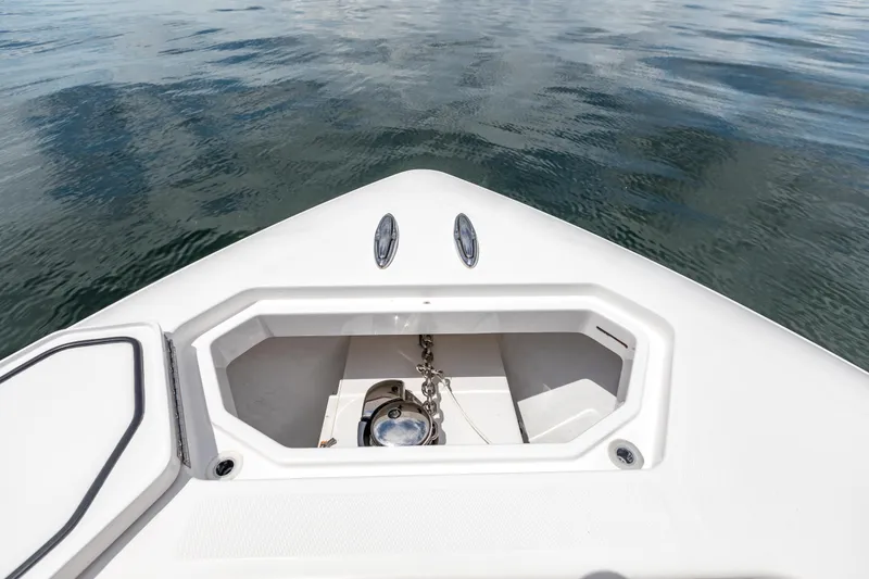 Slide: The Image of Bow view of 2021 Invincible 39 Open Fisherman on calm water. - 58
