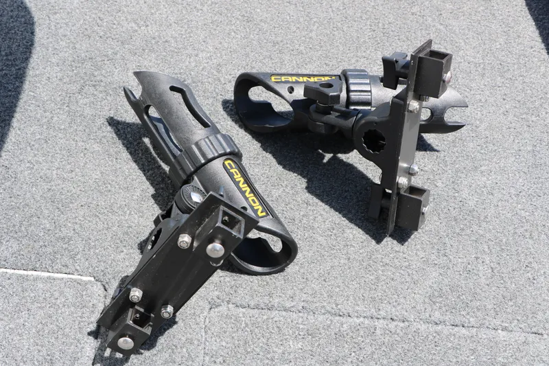 Slide: The Image of Cannon rod holders on a 2018 Tracker Pro Team 175 TXW boat deck. - 27