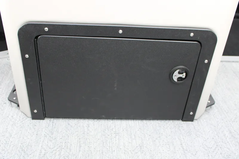 Slide: The Image of Storage compartment on 2027 Sun Tracker Fishin' Barge 20 DLX pontoon boat. - 26