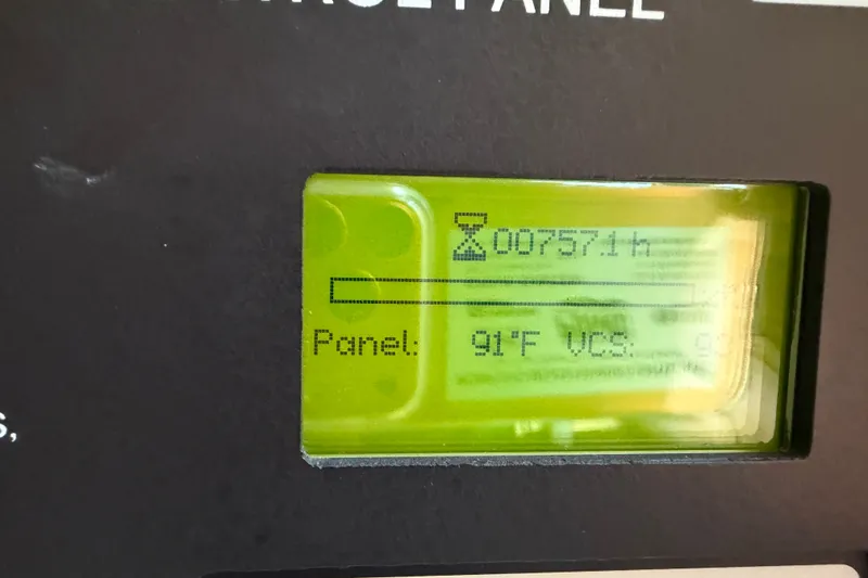 Slide: The Image of Close-up of a Grady-White Express 360 2009 control panel display. - 22
