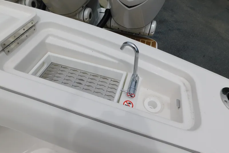 Slide: The Image of Luxury boat sink with faucet on 2027 Regulator 35 model. - 15